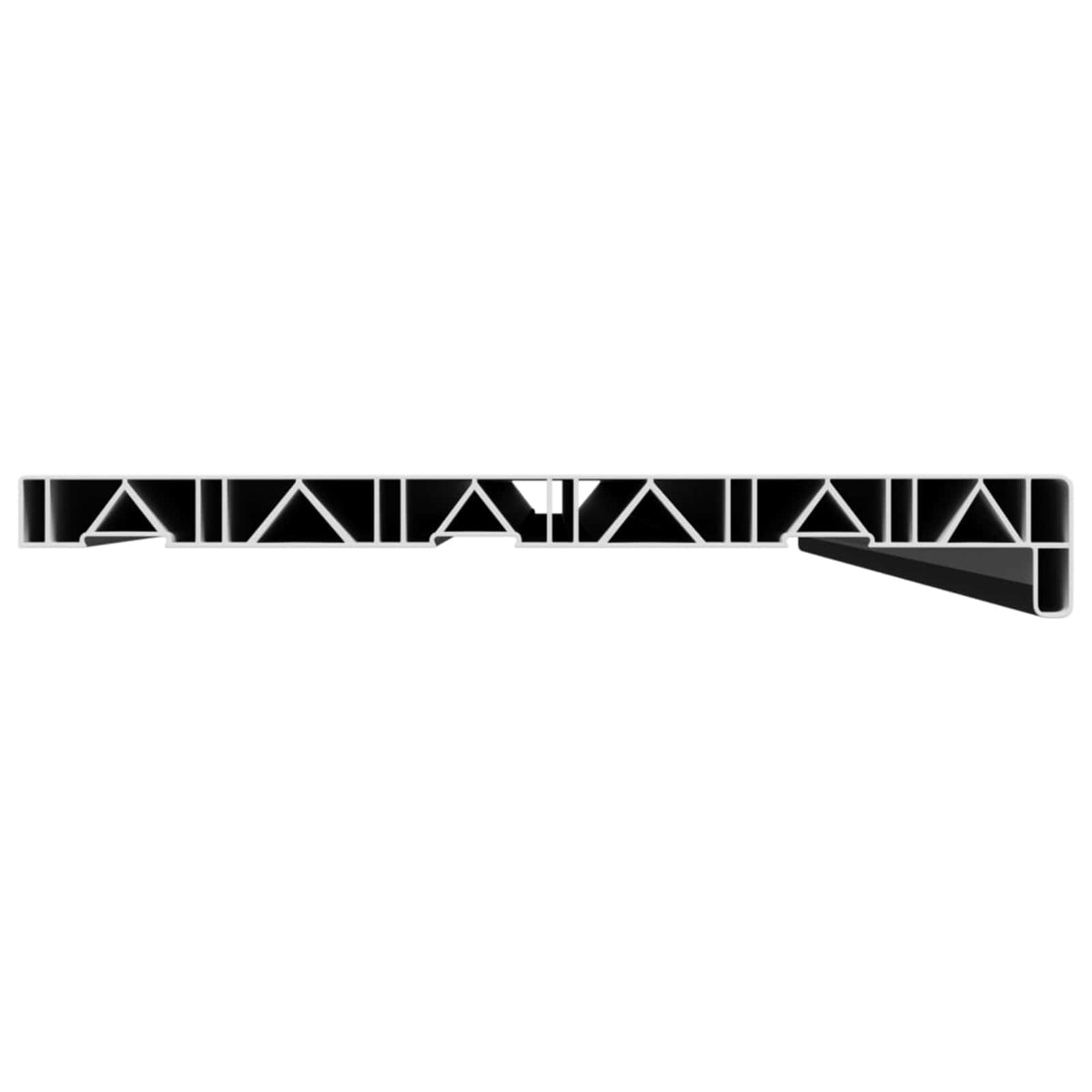 Fensterbank Schwarz mit Holzmaserung 120 x 35 x 4,5 cm PVC