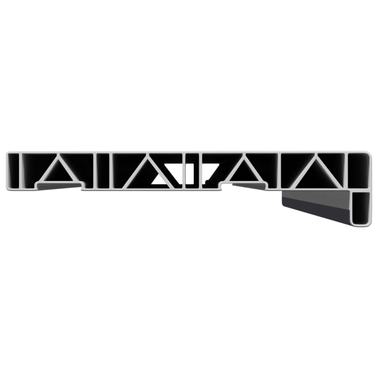 Fensterbank Anthrazit mit Holzmaserung 60 x 20 x 4,5 cm PVC