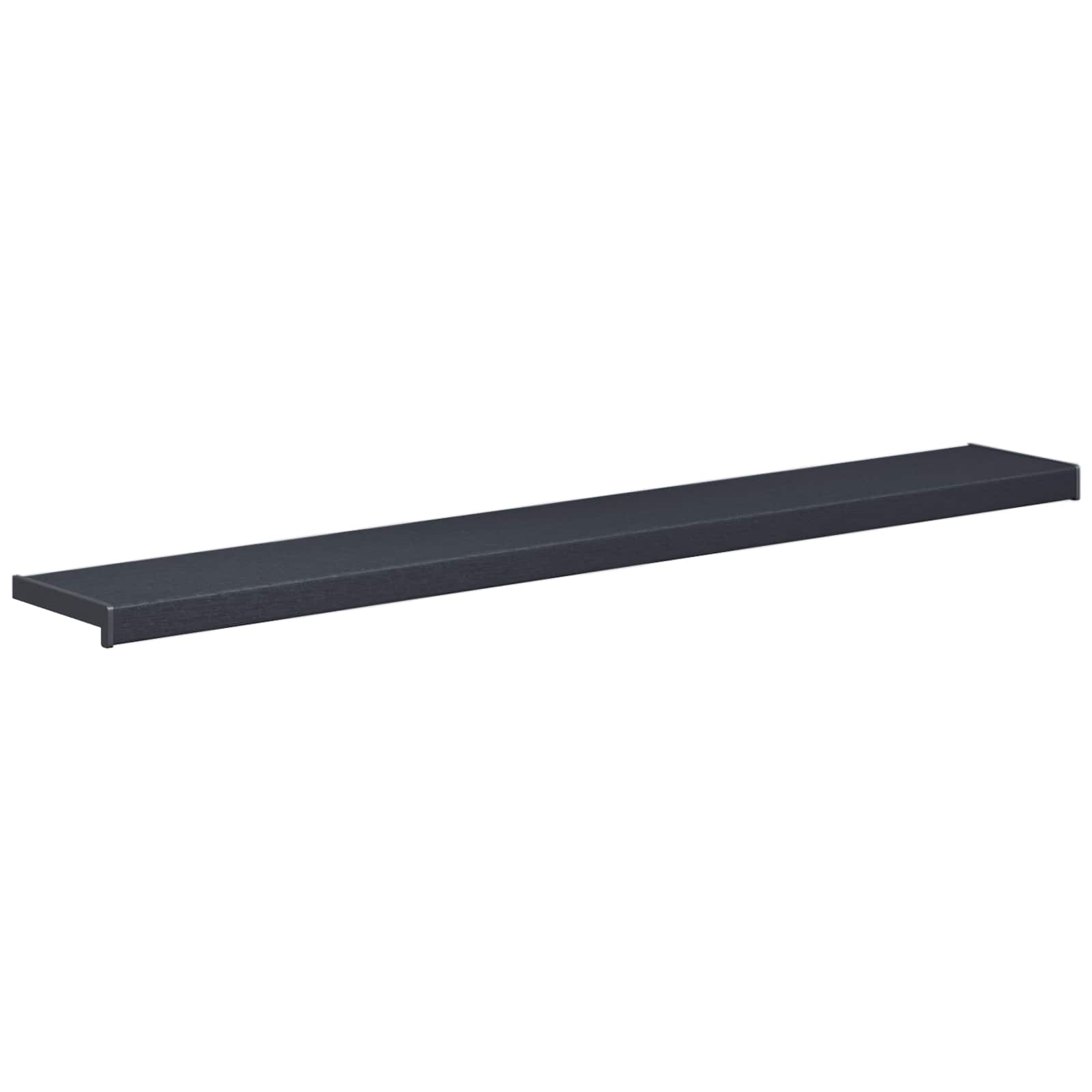 Fensterbank Anthrazit mit Holzmaserung 140 x 25 x 4,5 cm PVC