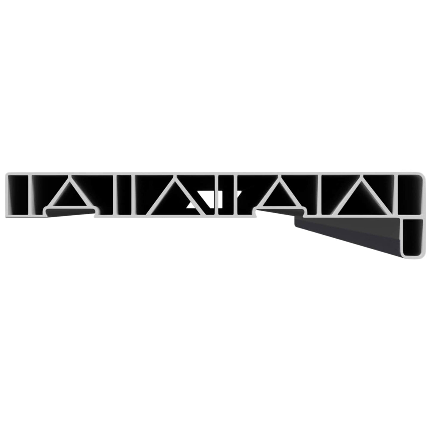 Fensterbank Anthrazit mit Holzmaserung 140 x 25 x 4,5 cm PVC