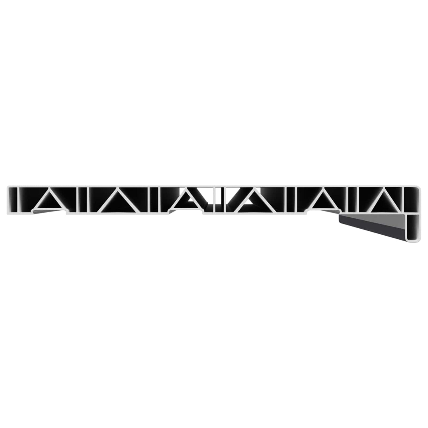 Fensterbank Anthrazit mit Holzmaserung 100 x 30 x 4,5 cm PVC