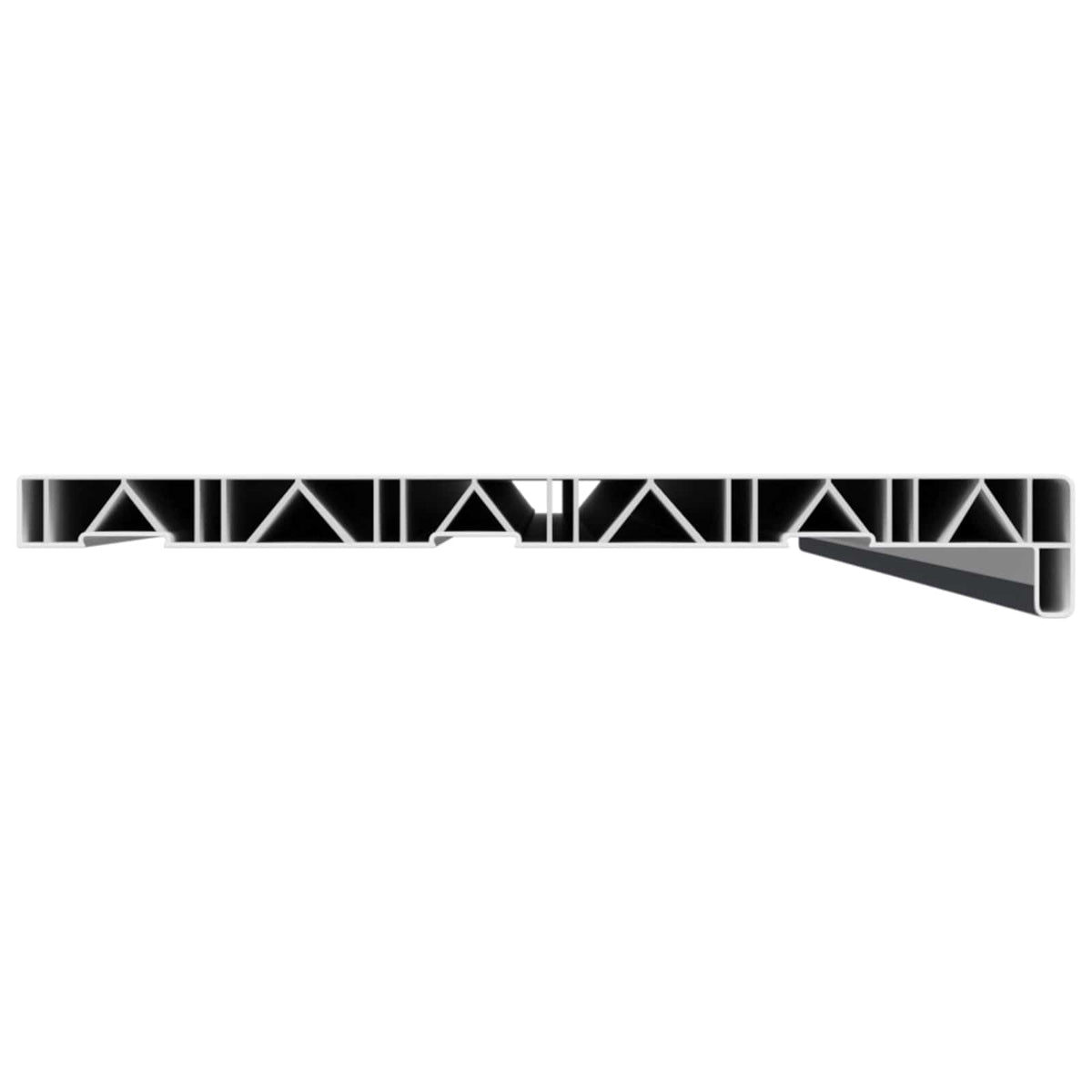 Fensterbank Anthrazit mit Holzmaserung 140 x 30 x 4,5 cm PVC