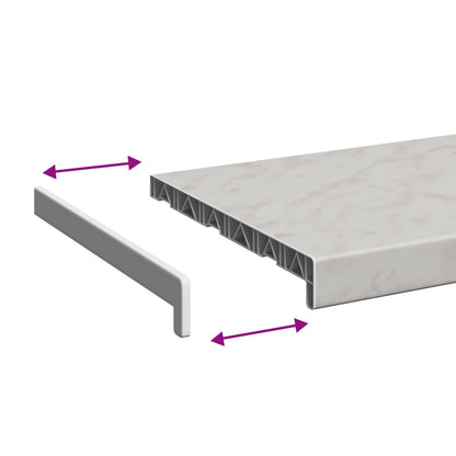 Fensterbank Marmorstruktur 100 x 30 x 4,5 cm PVC