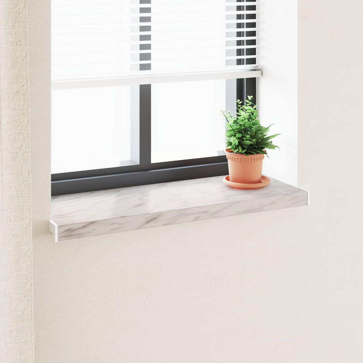 Fensterbank Marmorstruktur 100 x 35 x 4,5 cm PVC