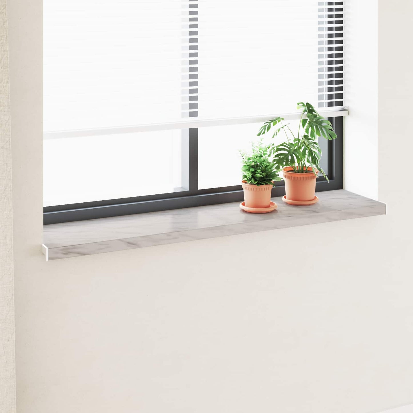 Fensterbank Marmorstruktur 120 x 35 x 4,5 cm PVC