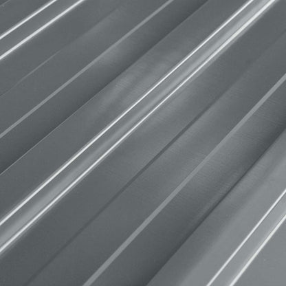 Dachpaneel 12 stk. Grau 129 x 45 cm Verzinkter Stahl