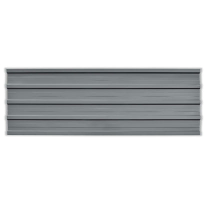 Dachpaneel 12 stk. Grau 129 x 45 cm Verzinkter Stahl