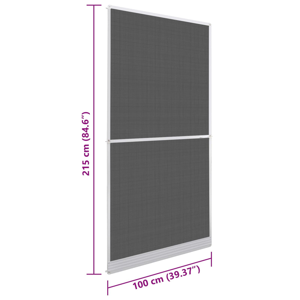 Schwenk-Insektenscreen Weiß und Schwarz 100 x 215 cm