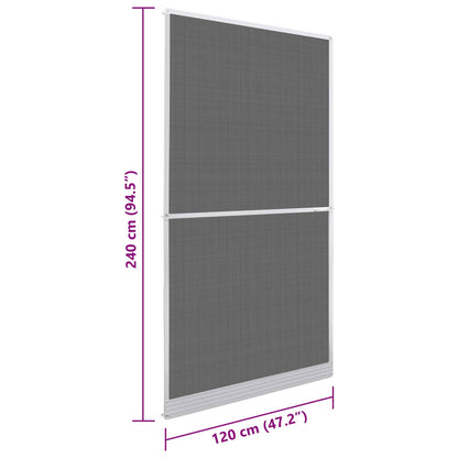Schwenk-Insektenscreen Weiß und Schwarz 120 x 240 cm