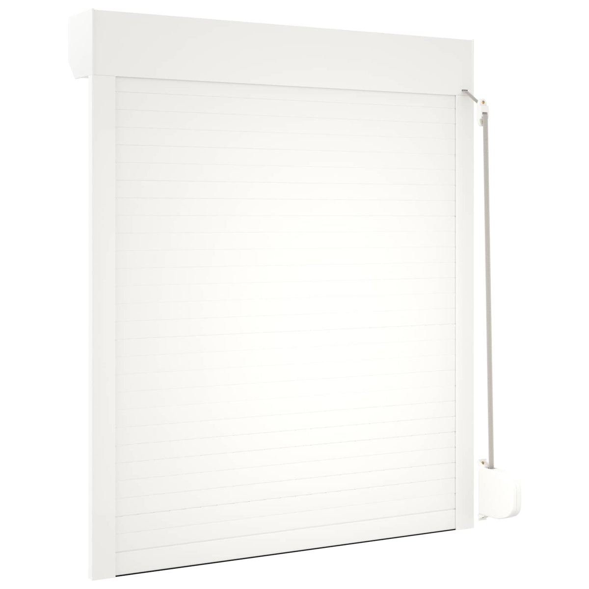 Rollladen Weiß 100 x 120 cm Aluminium und Polyurethan