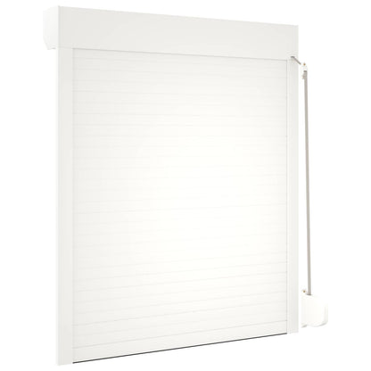 Rollladen Weiß 100 x 120 cm Aluminium und Polyurethan