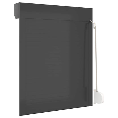 Rollladen Anthrazit 80 x 100 cm Aluminium und Polyurethan