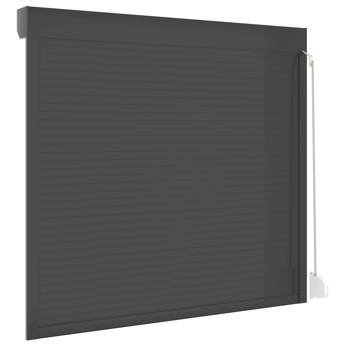 Rollladen Anthrazit 160 x 150 cm Aluminium und Polyurethan