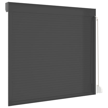 Rollladen Anthrazit 160 x 150 cm Aluminium und Polyurethan