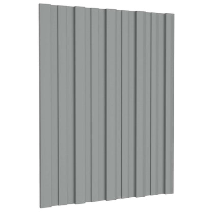 Dachpaneel 36 Stk. Grau 60 x 45 cm Verzinkter Stahl