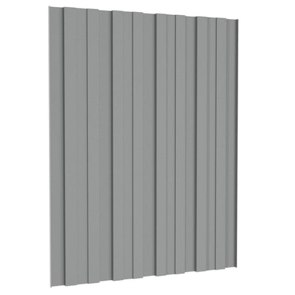Dachpaneel 36 Stk. Grau 60 x 45 cm Verzinkter Stahl