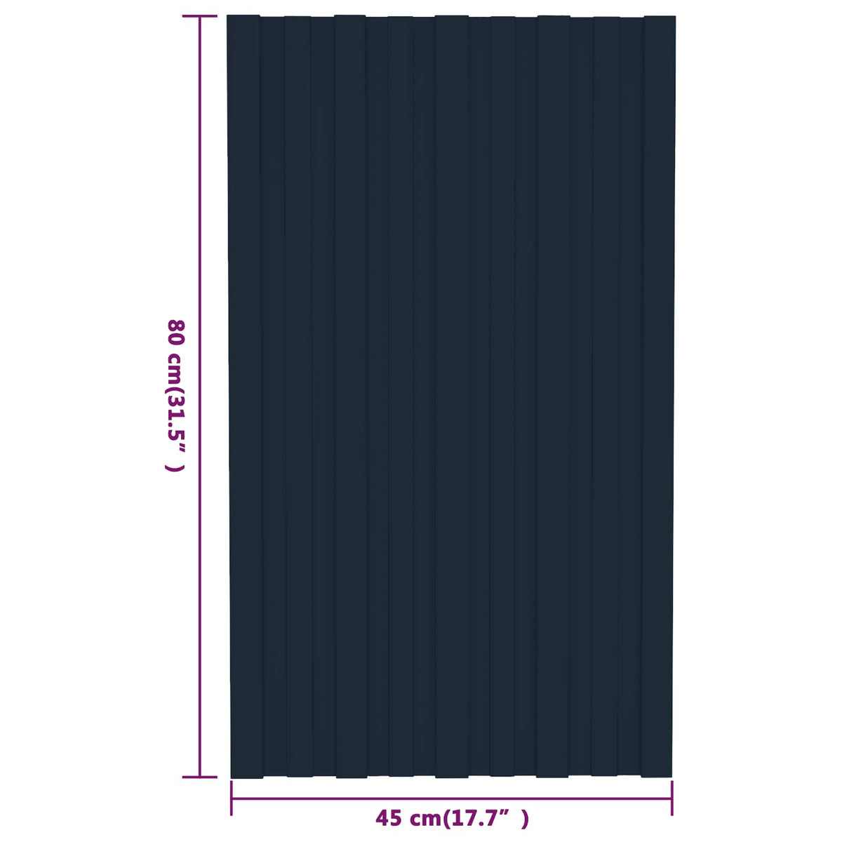 Dachpaneel 36 Stk. Anthrazit 80 x 45 cm Verzinkter Stahl