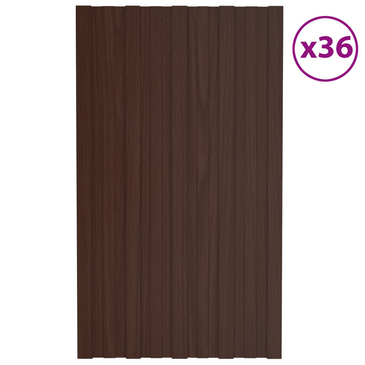 Dachpaneel 36 Stk. Braun 80 x 45 cm Verzinkter Stahl