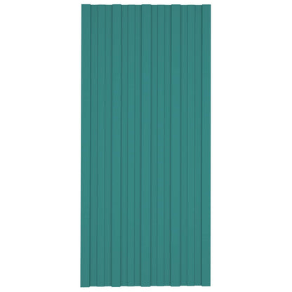 Dachpaneel 36 Stk. Grün 100 x 45 cm Verzinkter Stahl