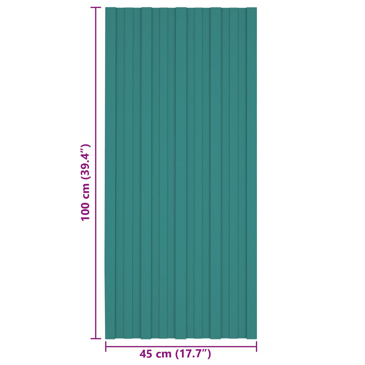 Dachpaneel 36 Stk. Grün 100 x 45 cm Verzinkter Stahl