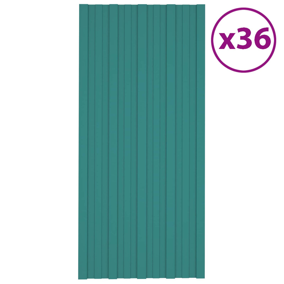 Dachpaneel 36 Stk. Grün 100 x 45 cm Verzinkter Stahl