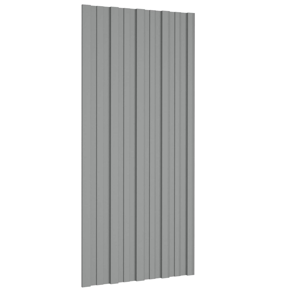 Dachpaneel 12 Stk. Grau 100 x 45 cm Verzinkter Stahl