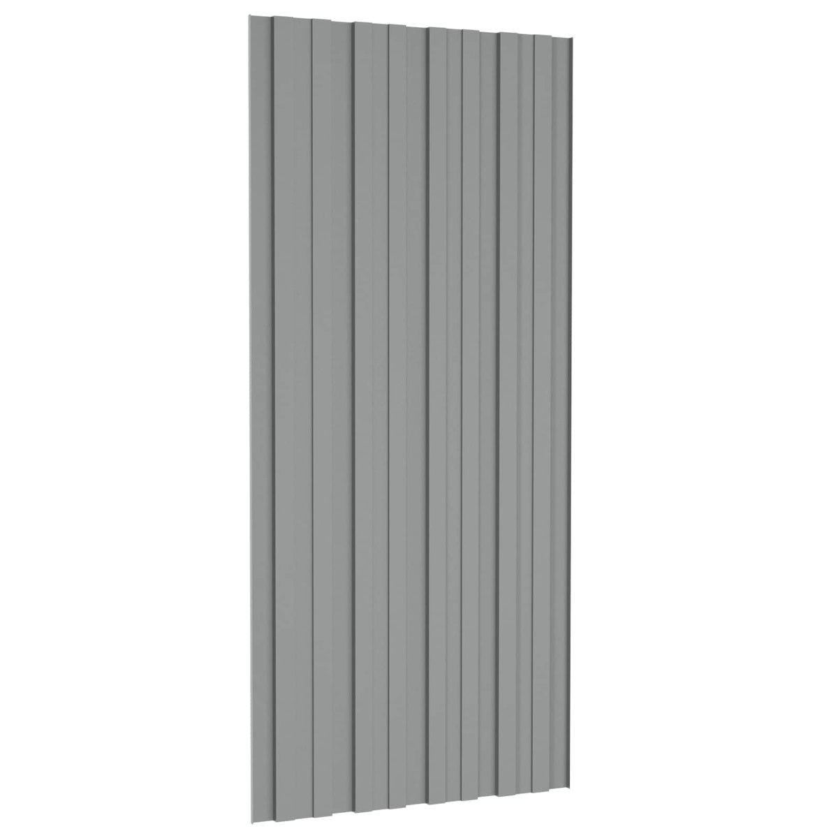 Dachpaneel 12 Stk. Grau 100 x 45 cm Verzinkter Stahl
