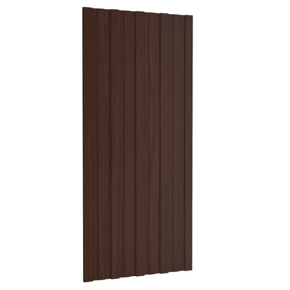 Dachpaneel 36 Stk. Braun 100 x 45 cm Verzinkter Stahl