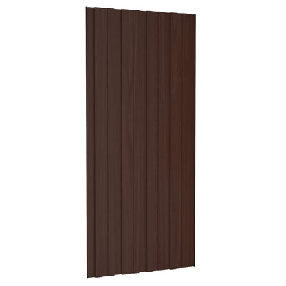 Dachpaneel 36 Stk. Braun 100 x 45 cm Verzinkter Stahl