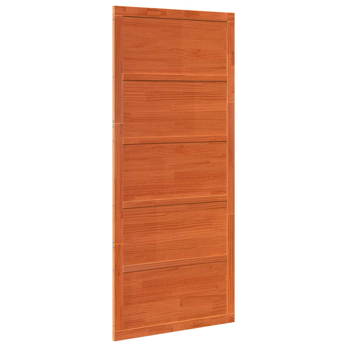 Scheunentür 90 x 2,5 x 208 cm Massives Kiefernholz Wachsbraun