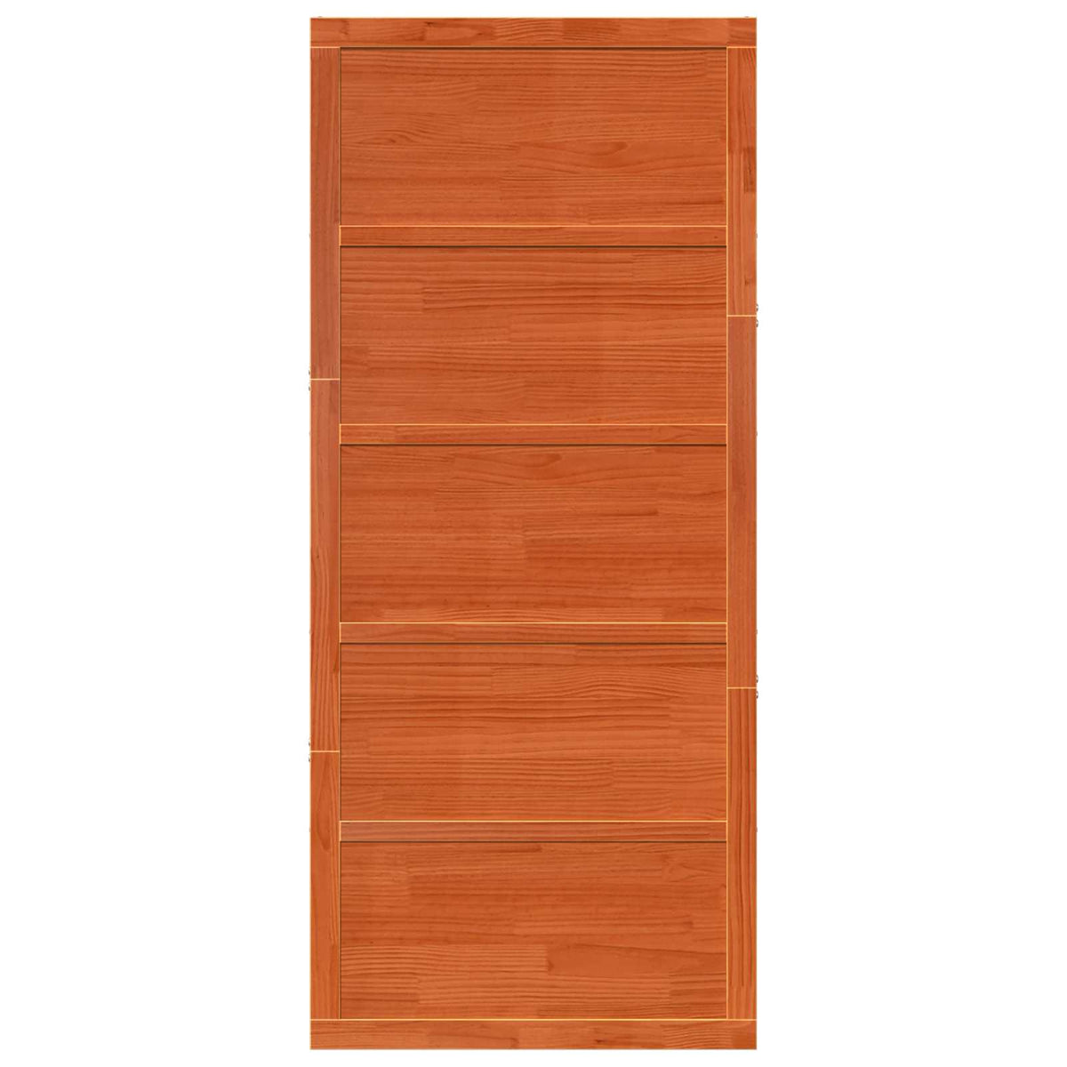 Scheunentür 80 x 2,5 x 208 cm Massives Kiefernholz Wachsbraun