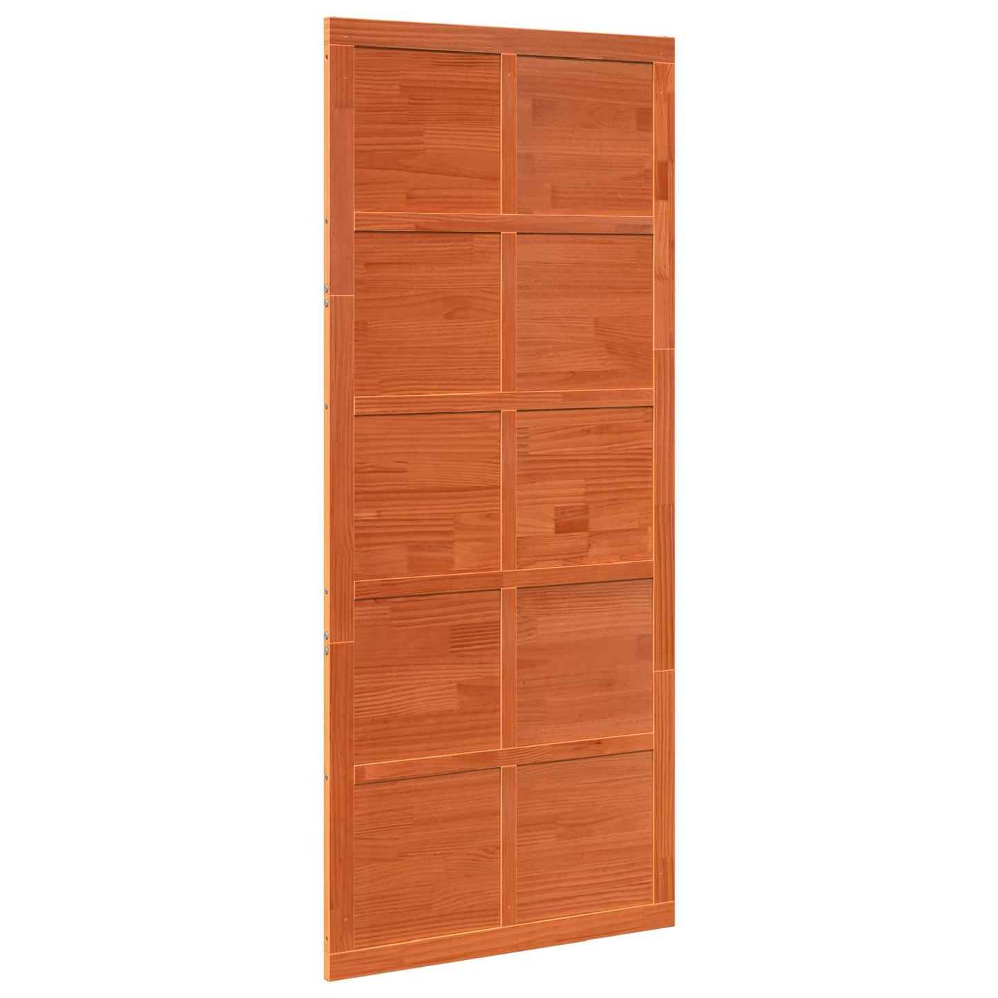 Scheunentür 100 x 2,5 x 208 cm Massives Kiefernholz Wachsbraun