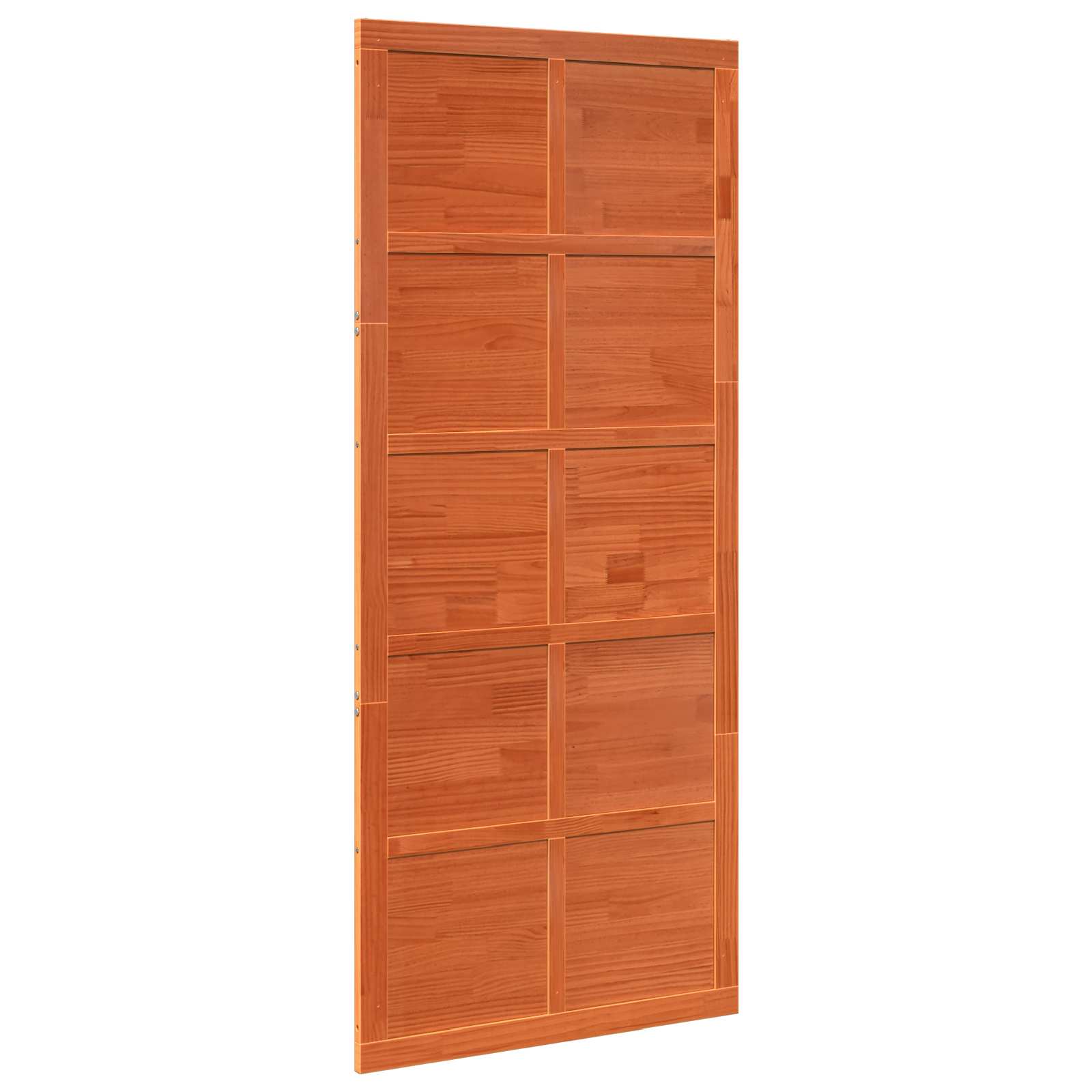 Scheunentür 90 x 2,5 x 208 cm Massives Kiefernholz Wachsbraun