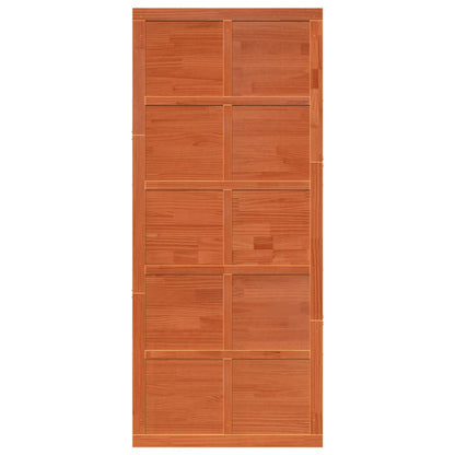 Scheunentür 90 x 2,5 x 208 cm Massives Kiefernholz Wachsbraun