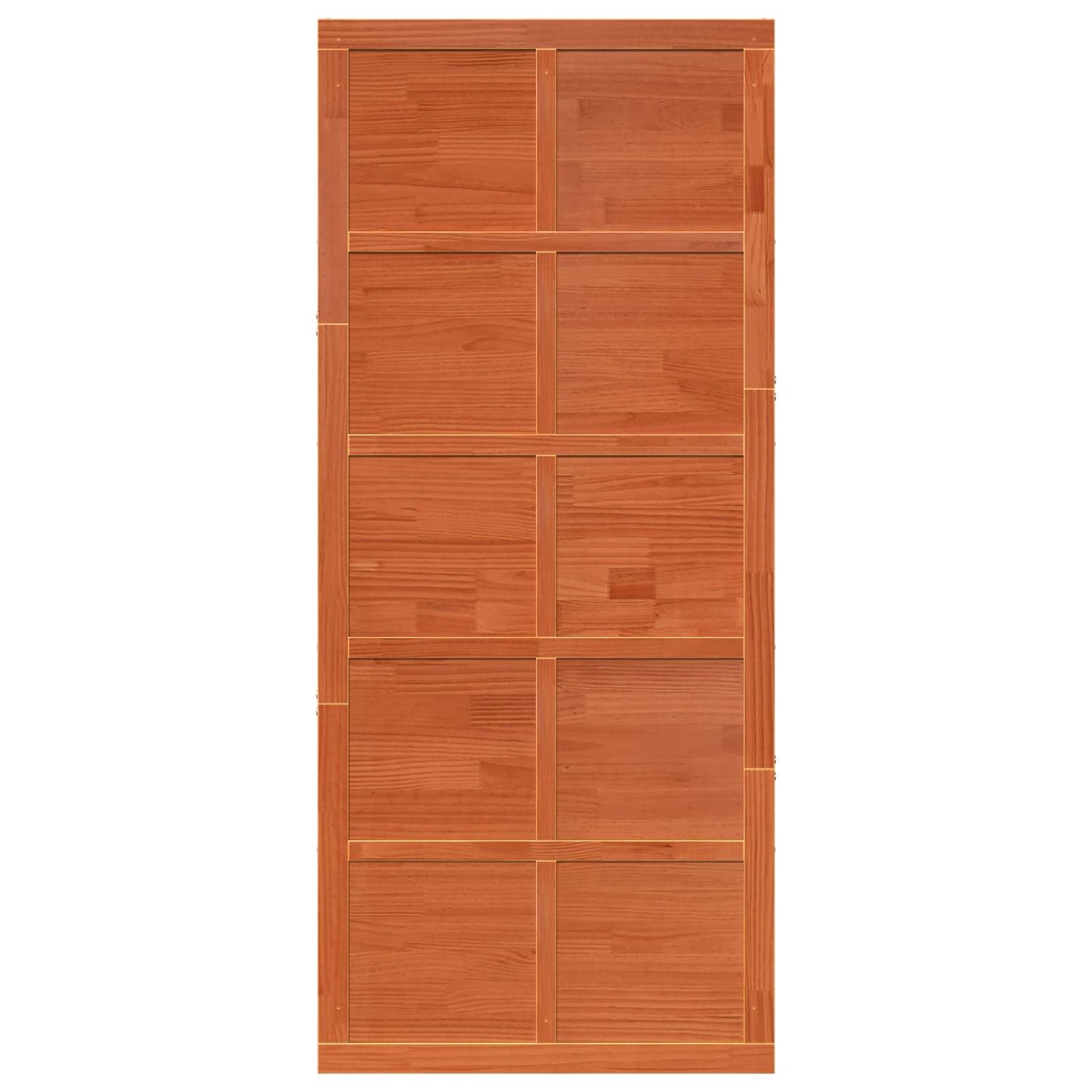 Scheunentür 80 x 2,5 x 208 cm Massives Kiefernholz Wachsbraun