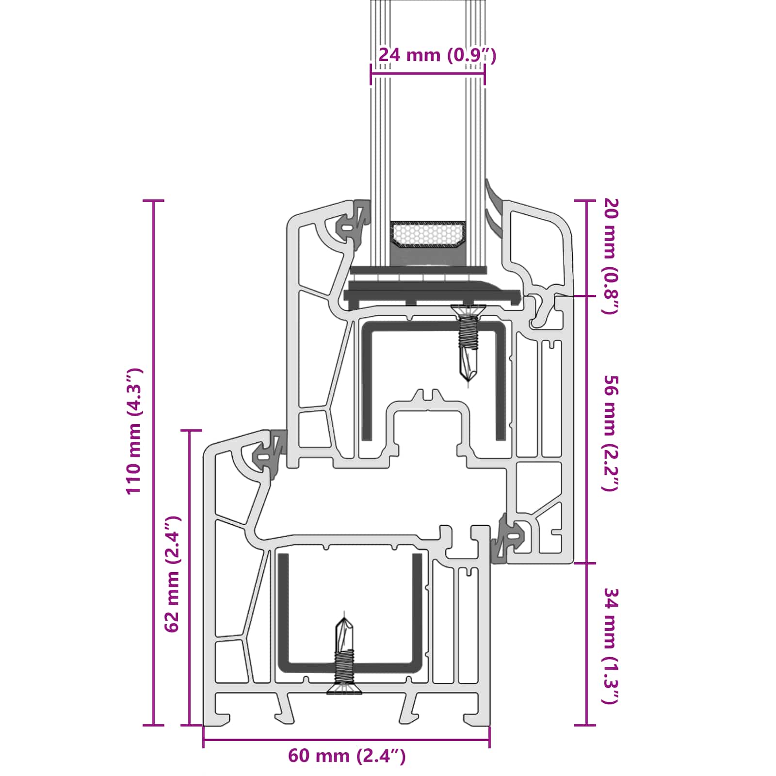 Kipp- und Drehfenster für den Keller RISOR 50 x 75 cm