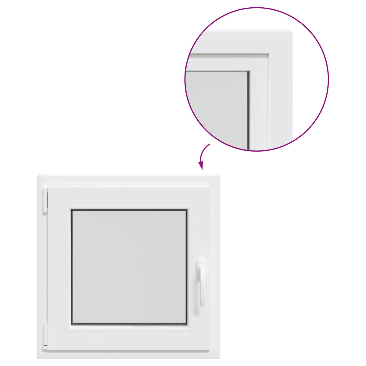 Kellerfenster Innenseite Farbe Weiß RISOR 60 x 60 cm