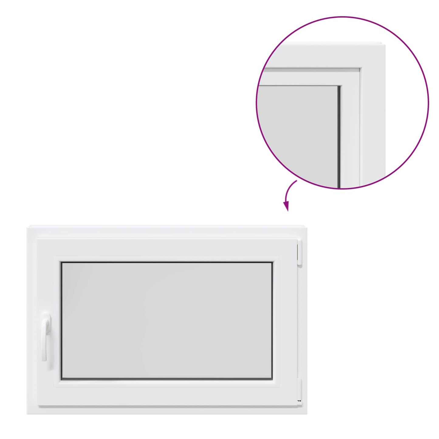 Kipp- und Drehfenster für den Keller RISOR 90 x 70 cm