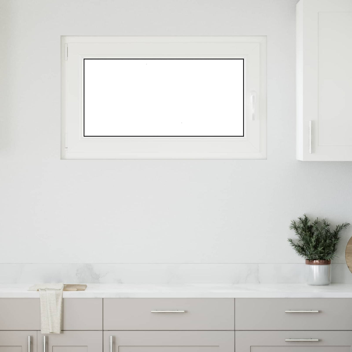Kellerfenster Innenseite Farbe Weiß RISOR 100 x 60 cm