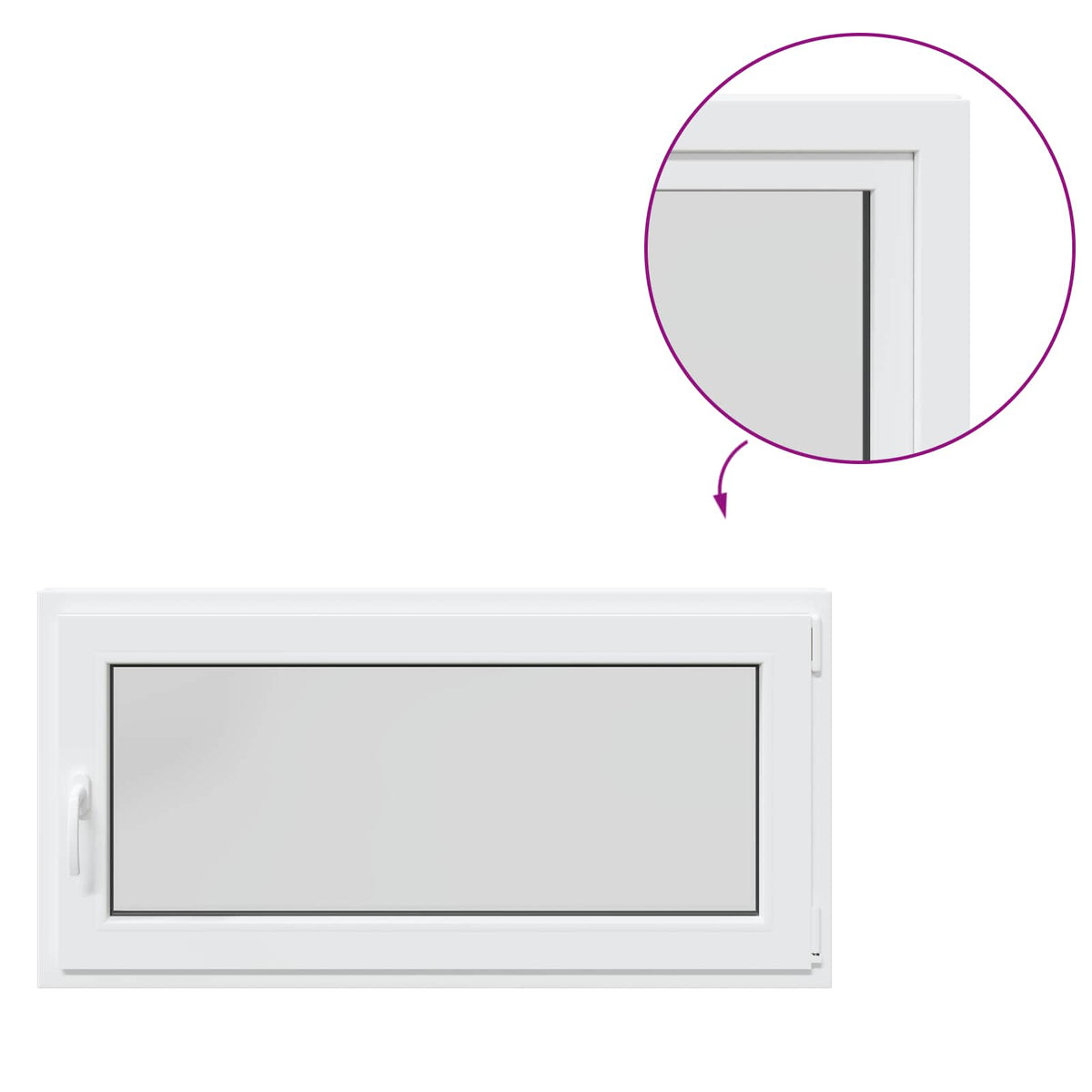 Kellerfenster Innenseite Farbe Weiß RISOR 120 x 60 cm