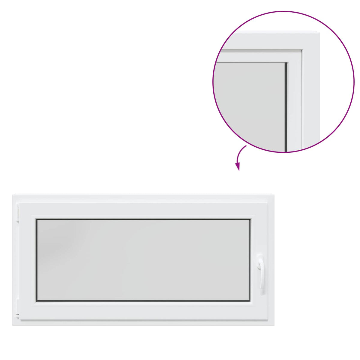 Kellerfenster Innenseite Farbe Weiß RISOR 120 x 60 cm