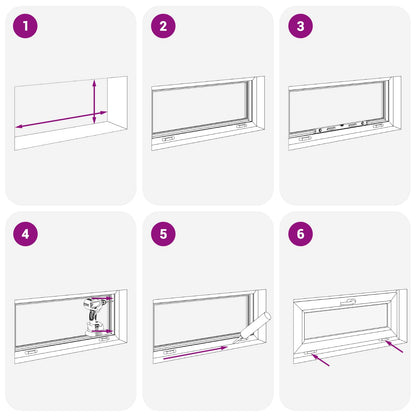 Kellerfenster Innenseite Farbe Weiß RISOR 100 x 40 cm