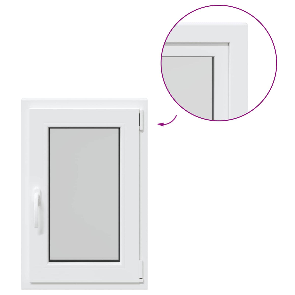 Kellerfenster Innenseite Farbe Weiß RISOR 50 x 75 cm
