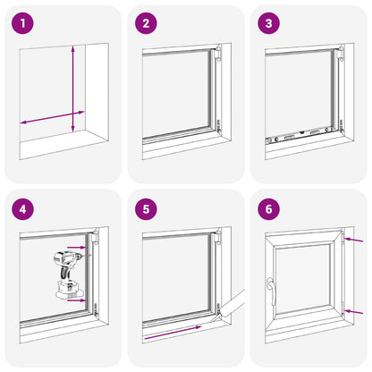 Kellerfenster Innenseite Farbe Weiß RISOR 60 x 60 cm