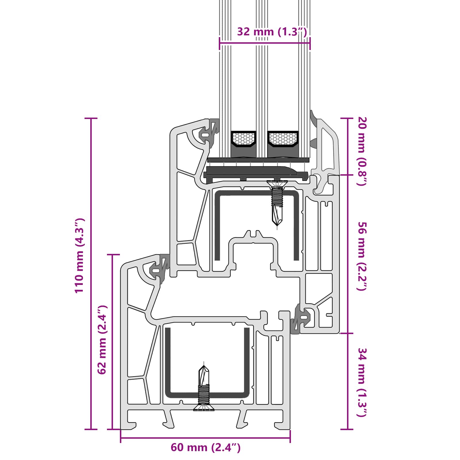 Kipp- und Drehfenster für den Keller RISOR 60 x 90 cm