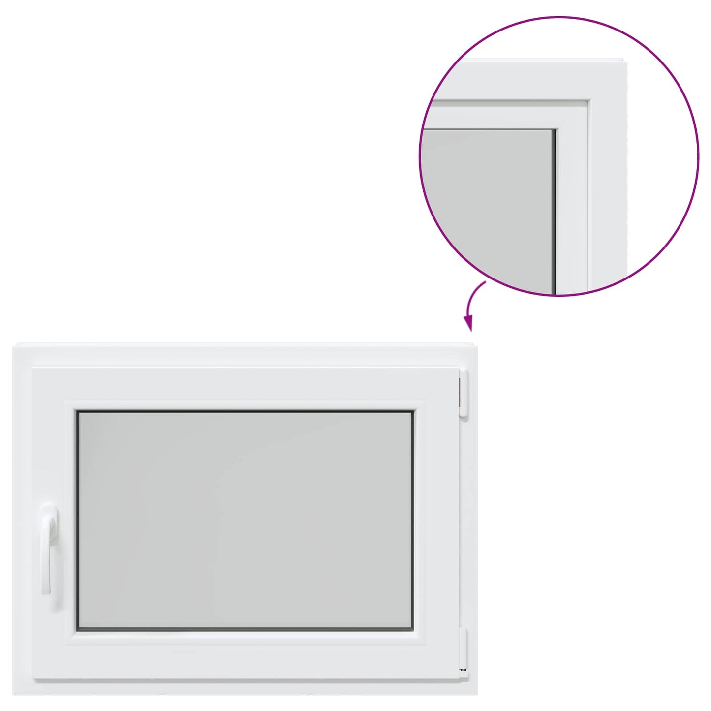 Kipp- und Drehfenster für den Keller RISOR 80 x 70 cm