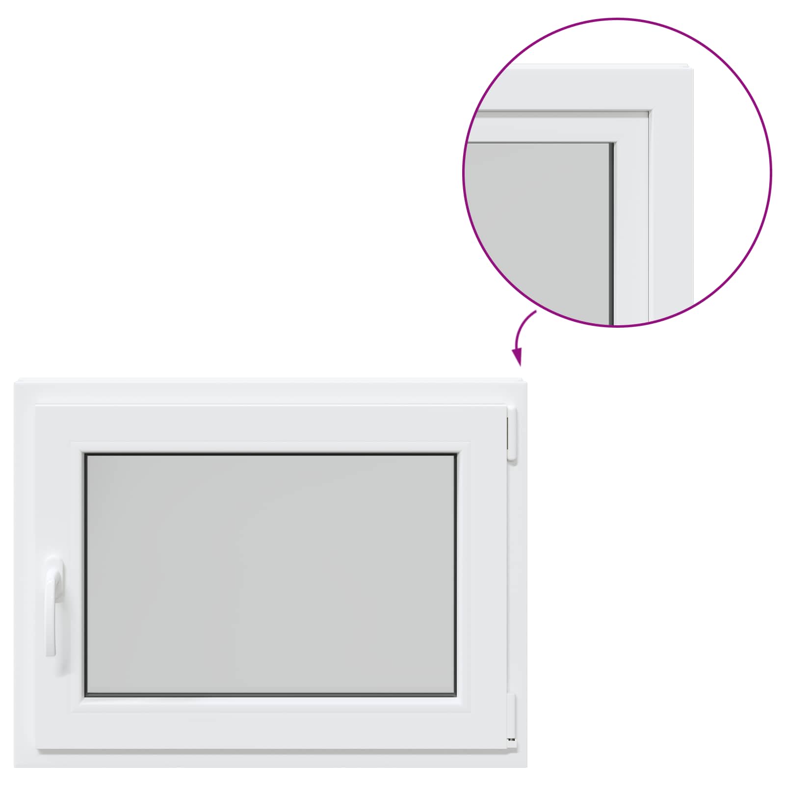 Kipp- und Drehfenster für den Keller RISOR 80 x 70 cm
