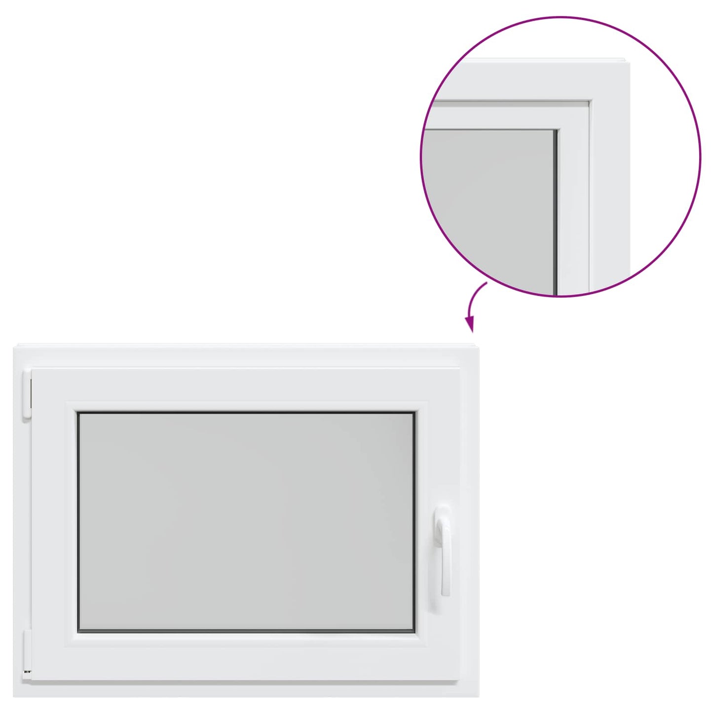 Kipp- und Drehfenster für den Keller RISOR 80 x 70 cm