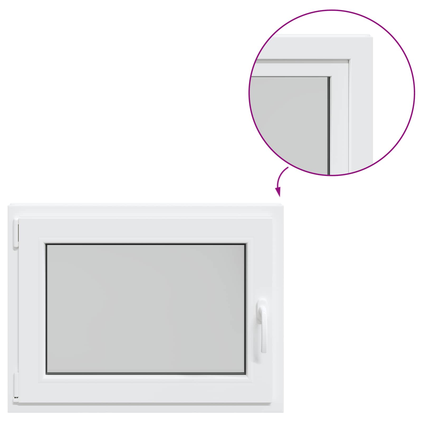 Kipp- und Drehfenster für den Keller RISOR 80 x 70 cm
