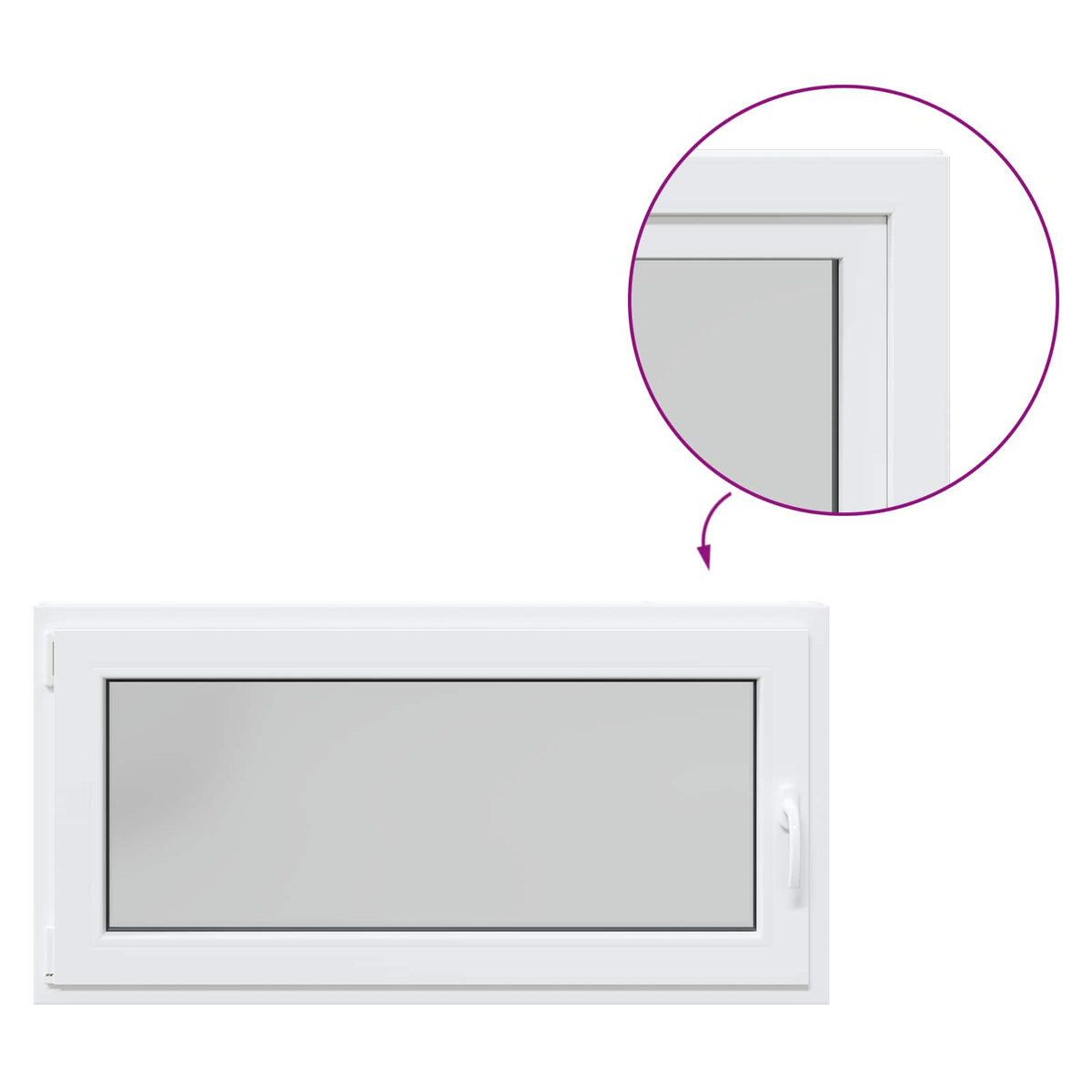 Kellerfenster Innenseite Farbe Weiß RISOR 120 x 60 cm